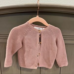 Zara Baby Blush Pink Cardigan Sweater - size 3-6M (EUC)
